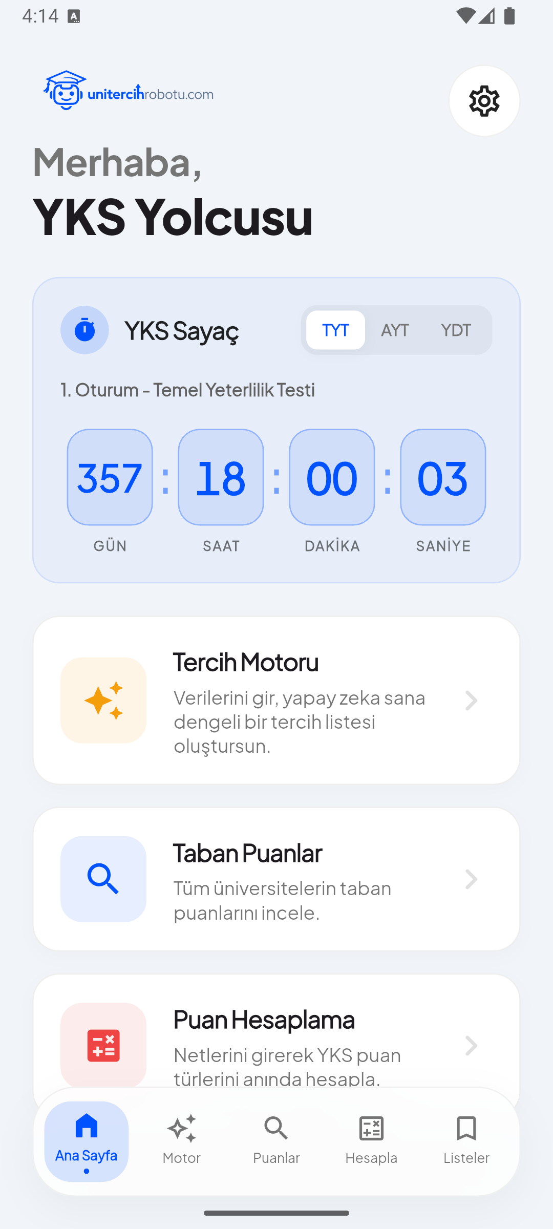 YKS Tercih Robotu App